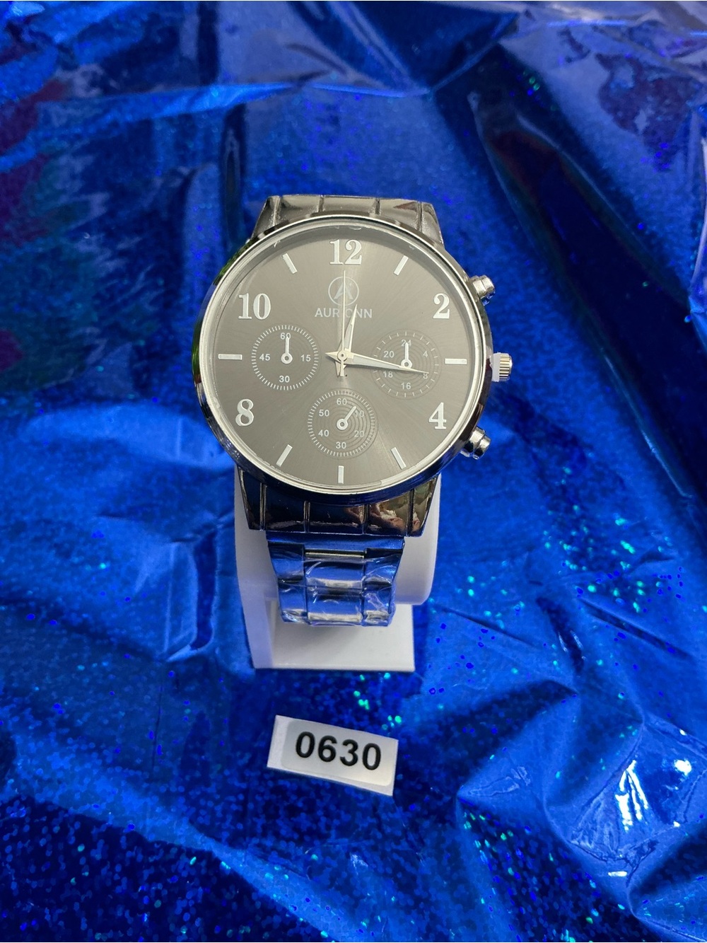 Men's Silver Stainless Steel Analog Watch - Silver Dial